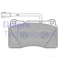 Тормозные колодки дисковые, комплект DELPHI LP2221 7XOG XVB 949973 5012759456330