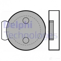 Тормозные колодки дисковые, комплект DELPHI LP422 PQ4T8RN 2030 7 950277
