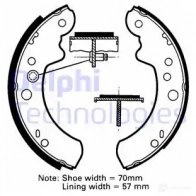 Барабанные колодки DELPHI 5012759203040 LS1419 3JLX 68C 950965