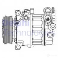 Компрессор кондиционера DELPHI 5012759545805 SRHS SQ CS20512 Volvo V40