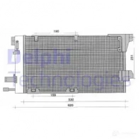 Радиатор кондиционера DELPHI 5050100232332 TSP0225196 AL KKHB Opel Astra (G) 2 Универсал 2.0 DTI 16V (F35) 101 л.с. 1999 – 2004