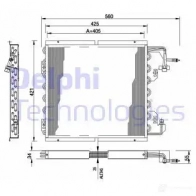 Радиатор кондиционера DELPHI 963864 5050100232165 61 Q1L3I TSP0225178