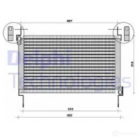 Радиатор кондиционера DELPHI LD9Y CX2 Fiat Marea (185) 1 1996 – 2007 TSP0225007 5050100175356