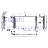Радиатор кондиционера DELPHI GL3 L7UG 5050100232127 963860 TSP0225174