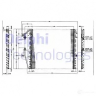 Радиатор кондиционера DELPHI 5050100232011 TSP0225163 963849 5L GW4K0