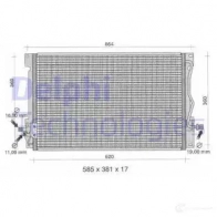 Радиатор кондиционера DELPHI 964046 8 6XJ5 TSP0225395 5050100233940