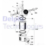 Топливный фильтр DELPHI 0PG 5EC7 5050100043723 6260B646B 932153