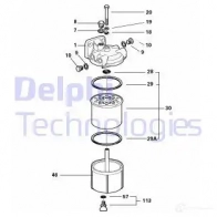 Топливный фильтр DELPHI 1423297037 MK HGKW9 5836B820 5050100041057