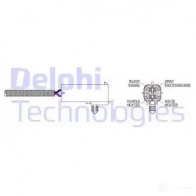 Лямбда зонд, кислородный датчик DELPHI ES20 016-11B1 79T6S ES20016 939428