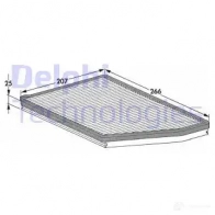 Салонный фильтр DELPHI 5050100177039 964387 ZHP M3Z8 TSP0325053
