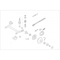 Подвеска колеса DELPHI 0U7 JN Tank OE-FORD-000013657-R