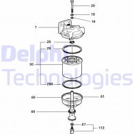 Топливный фильтр DELPHI OTXIO D 5836B230 5050100040951 1423297032