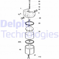 Топливный фильтр DELPHI 1423297033 5836B490 5050100040982 LUSIJ TT