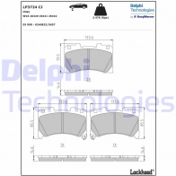 Тормозные колодки дисковые, комплект DELPHI LP3724 1439893464 5 9XCW1