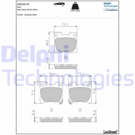 Тормозные колодки дисковые, комплект DELPHI LP3725 1439893465 2 Q04PKH