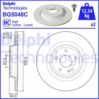 Тормозной диск DELPHI AOQ GN BG5048C 1440136376