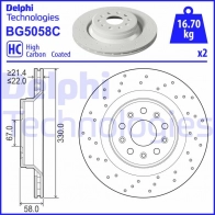 Тормозной диск DELPHI 1440136377 15U WBH BG5058C