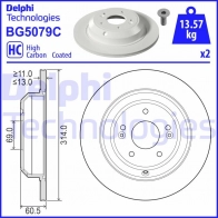 Тормозной диск DELPHI 1440136382 BG5079C CM CCW8N