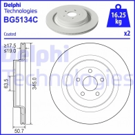 Тормозной диск DELPHI 1440136401 VLE UQN BG5134C