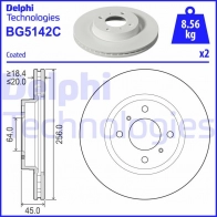 Тормозной диск DELPHI LZ1Y P BG5142C 1440136406