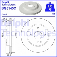 Тормозной диск DELPHI GD 26D 1440136409 BG5145C