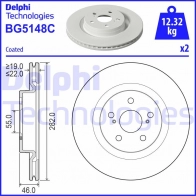 Тормозной диск DELPHI 77ER3 SD 1440136411 BG5148C