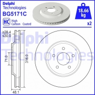 Тормозной диск DELPHI LS O07O 1440136427 BG5171C