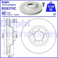 Тормозной диск DELPHI X2BF QUQ BG9370C 1440136461