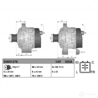 Генератор DENSO 1210434393 DAN1376 EQO X4EF 8717613110171 - Изображение 3