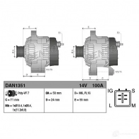 Генератор DENSO 4AB E617 DAN1351 803772 8717613055472 - Изображение 3