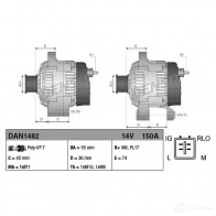 Генератор DENSO DAN1482 1424237160 ZM 068 - Изображение 3