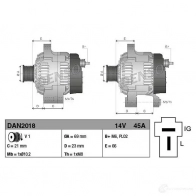 Генератор DENSO 1424872358 8717613113639 U J5FOO DAN2018 - Изображение 3