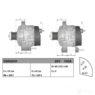 Генератор DENSO 1424872346 DAN2001 8717613113530 8UY XXX - Изображение 3