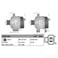Генератор DENSO DAN603 8717613020050 803808 A0NR O - Изображение 2