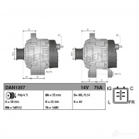 Генератор DENSO 1210434355 DAN1357 I7 WBK 8717613110140 - Изображение 3