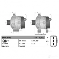 Генератор DENSO J2 3KX 1437368933 DAN2035 - Изображение 3
