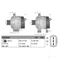 Генератор DENSO 8717613019030 803874 DAN966 I HF01K - Изображение 3
