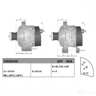 Генератор DENSO 1437368490 DAN2005 YWY EMA2 - Изображение 3