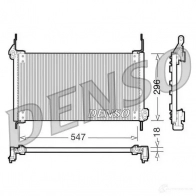 Радиатор кондиционера DENSO DCN09016 PK19YD 9 Fiat Brava (182) 1 Хэтчбек 1.6 16V (182.BB) 103 л.с. 1996 – 2001 8717613455654