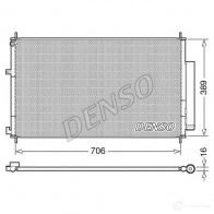 Радиатор кондиционера DENSO Honda CR-V 4 (RM) Кроссовер 2.0 (RE5) 155 л.с. 2012 – 2025 8717613497975 S4P 9K DCN40024