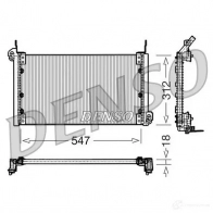 Радиатор кондиционера DENSO 8717613455838 WUJ9U X Fiat Brava (182) 1 Хэтчбек 1.6 16V (182.BB) 103 л.с. 1996 – 2001 DCN09080