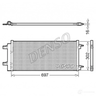 Радиатор кондиционера DENSO DCN20044 Opel Astra (K) 5 Универсал 1.4 CNG (35) 110 л.с. 2017 – 2024 1EO KM