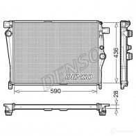 Радиатор охлаждения двигателя DENSO DRM17105 8 TZBGQ Mercedes C-Class (W205) 4 Седан 1.6 C 200 BlueTEC / d (2037) 136 л.с. 2014 – 2025 8717613402184