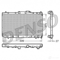 Радиатор охлаждения двигателя DENSO 8717613475393 45QO9 L 808038 drm50016