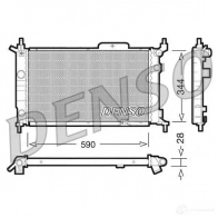 Радиатор охлаждения двигателя DENSO DRM20015 KM X27 8717613469521 Opel Astra (F) 1 Универсал 1.7 TD (F08. C05) 68 л.с. 1994 – 1998