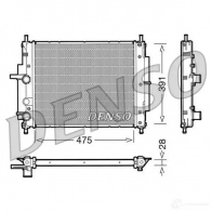 Радиатор охлаждения двигателя DENSO Fiat Marea DRM09036 8717613472101 9JDLJ GC