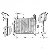 Радиатор охлаждения двигателя DENSO A YWE2ZX 8717613472736 DRM09134 Fiat Tempra (159) 2 Универсал 1.4 i.e. (159.AC. 159.Ax) 69 л.с. 1992 – 1996