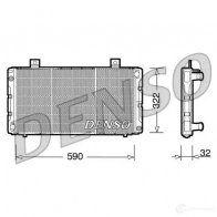Радиатор охлаждения двигателя DENSO DRM25003 8717613474280 807710 WZ24T 6