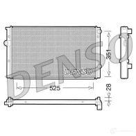 Радиатор охлаждения двигателя DENSO Volkswagen Passat (B3-B4) 2 Универсал 2.0 115 л.с. 1990 – 1997 8717613470534 DRM32028 E MHNG