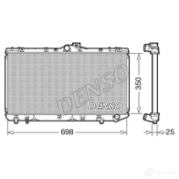 Радиатор охлаждения двигателя DENSO Toyota Corolla (E110) 8 Хэтчбек 5д 2.0 D (CE110) 72 л.с. 1997 – 2000 Z JX1R 8717613491973 DRM50079